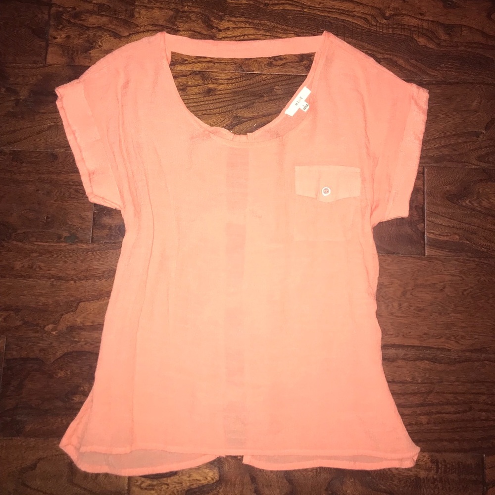 Coral Bow Top